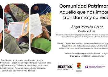 Cartel del curso Comunidad Patrimonial en Villa de Mazo