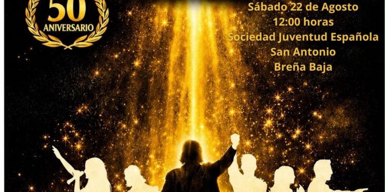 Cartel del 50 aniversario de Jesucristo Superstar en Breña Baja